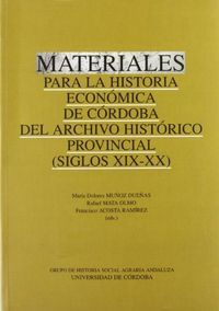 MATERIALES PARA LA HISTORIA ECONOMICA DE CORDOBA D.