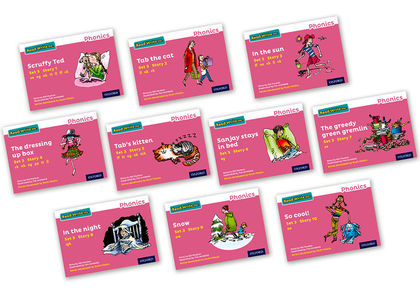 READ WRITE INC - PHONICS SET 3 PINK STORY BOOKS - COLOUR PACK OF 10