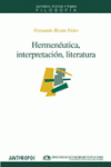 HERMENÉUTICA, INTERPRETACIÓN, LITERATURA